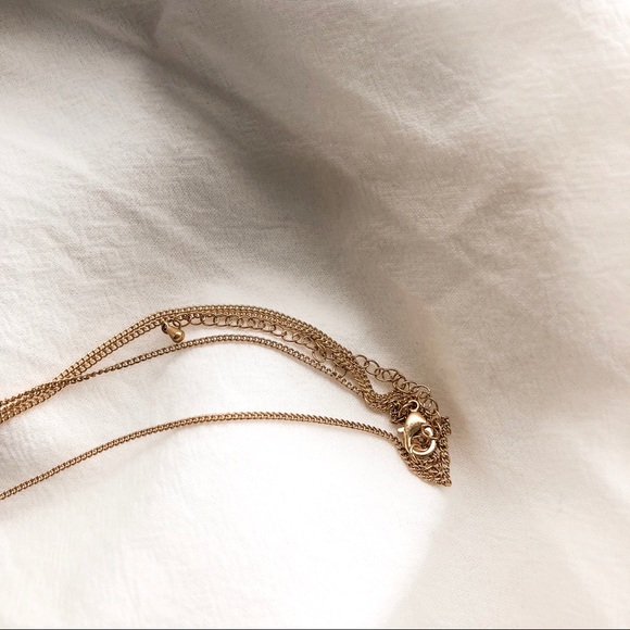 Gold Retro Two Layers Portrait Pendant Necklace - Picture 4 of 5